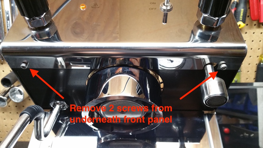 Profitec Pro 300 espresso machine panel removal instructions