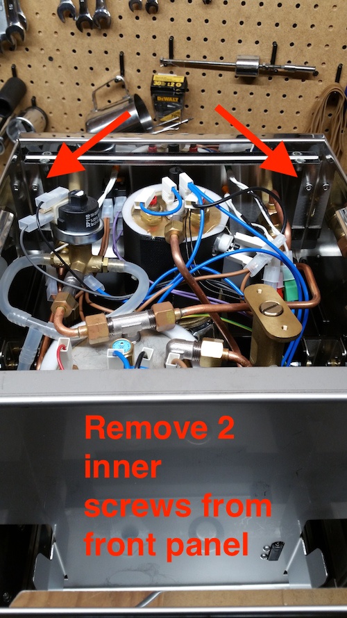 Profitec Pro 300 espresso machine panel removal instructions