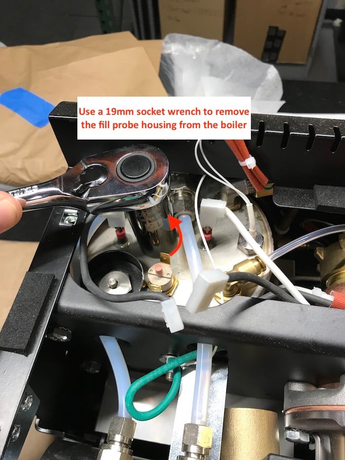 LUCCA A53 Mini / Mini Vivaldi: Cleaning Fill Probe and Boiler Connection