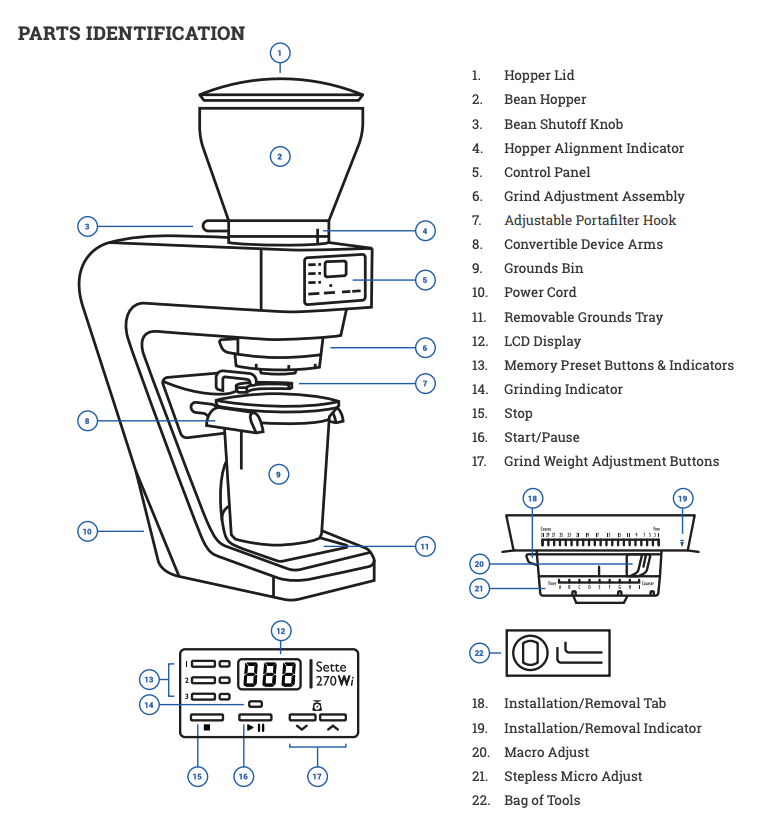 Baratza Sette 270Wi: User Manual