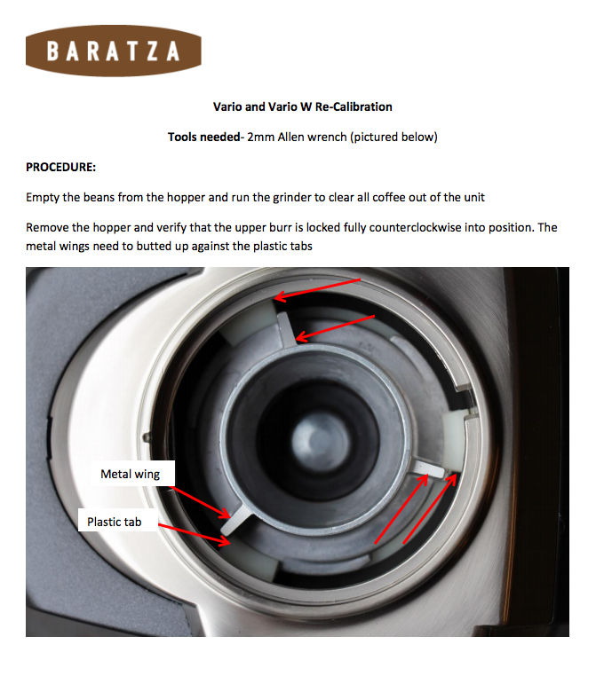 Baratza Vario: Calibrating Your Grinder