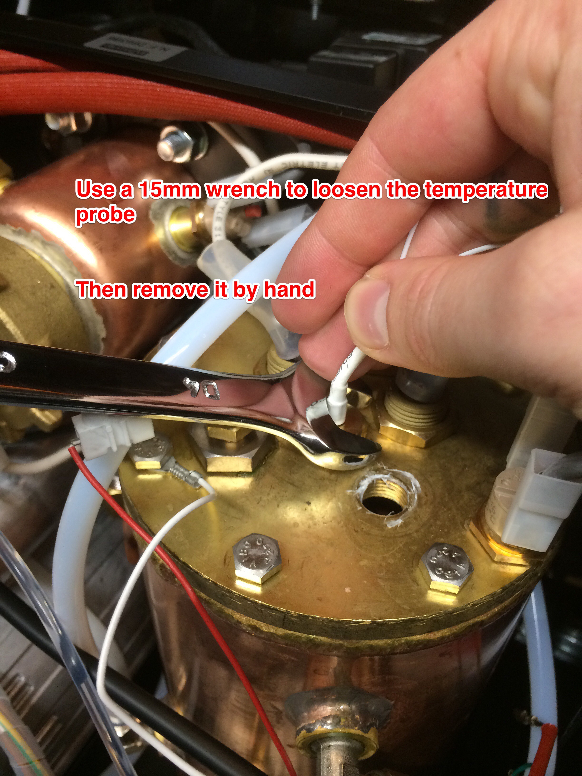 LUCCA A53 / Vivaldi: Steam Temperature Probe Removal